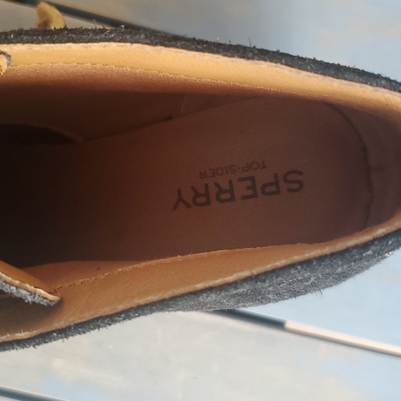 SPERRY TOPSIDER HARLOW WEDGE HEEL BOOT BLACK SUEDE LEATHER SIZE 7 EUC - Picture 9 of 9